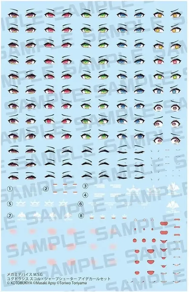 Kotobukiya Megami Device Sharp Shooter Eye Decal Kit