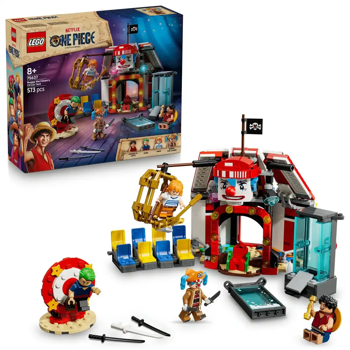 Lego One Piece Clown Buggy Circus Tent Building Set for Ages 8-10 Item 75637