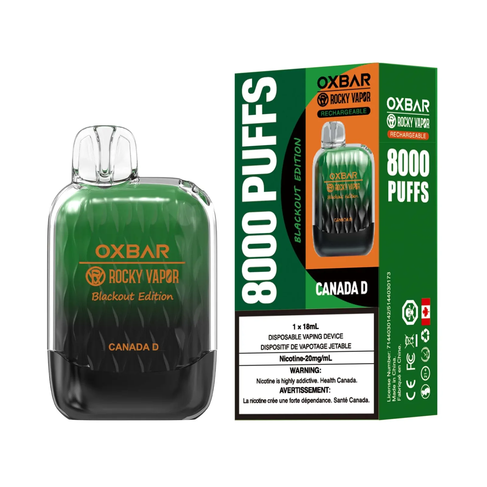 OxBar G8000 | Vape Cloud Canada - Image 2