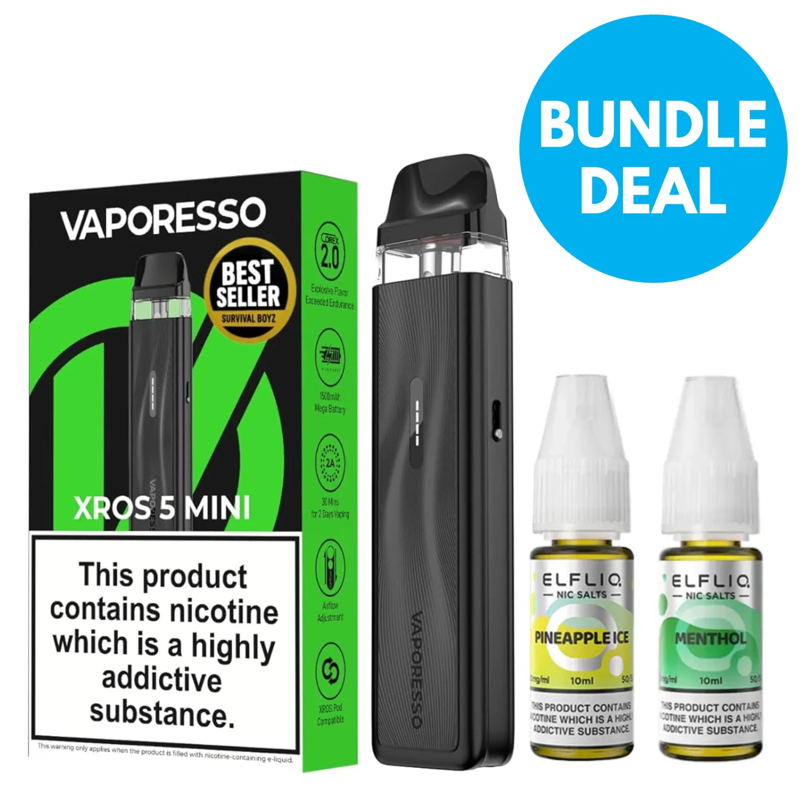 0.5% Low Nicotine Elf Bar Disposable Vape Alternative Bundle