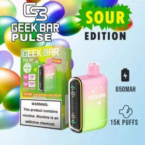 Geek Bar Pulse 15000 Disposable Vape (5%, 15000 Puffs) - Sour Watermelon Drop*