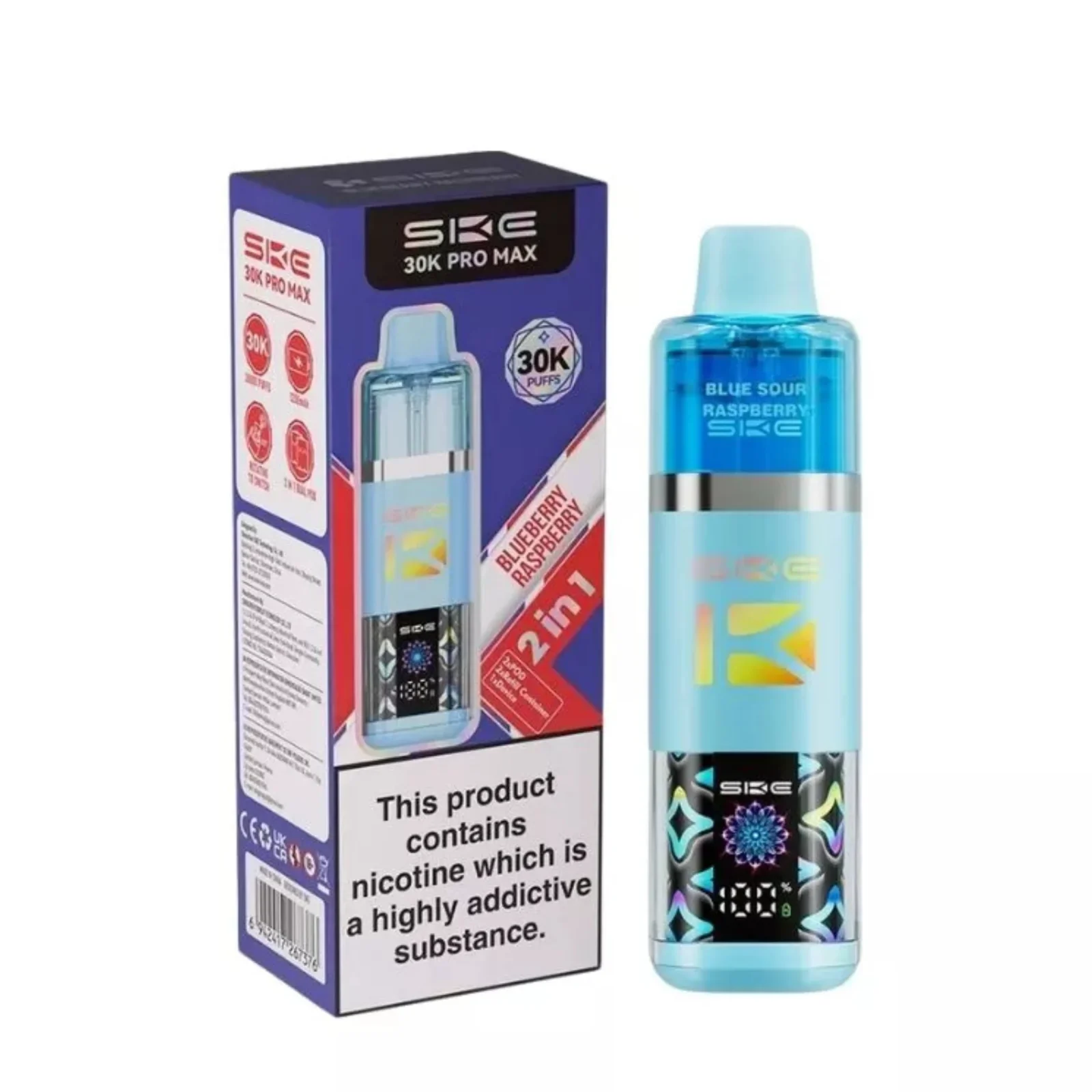 SKE Crystal 30k Pro Max Prefilled Vape Kit 20mg (2%) - Image 2