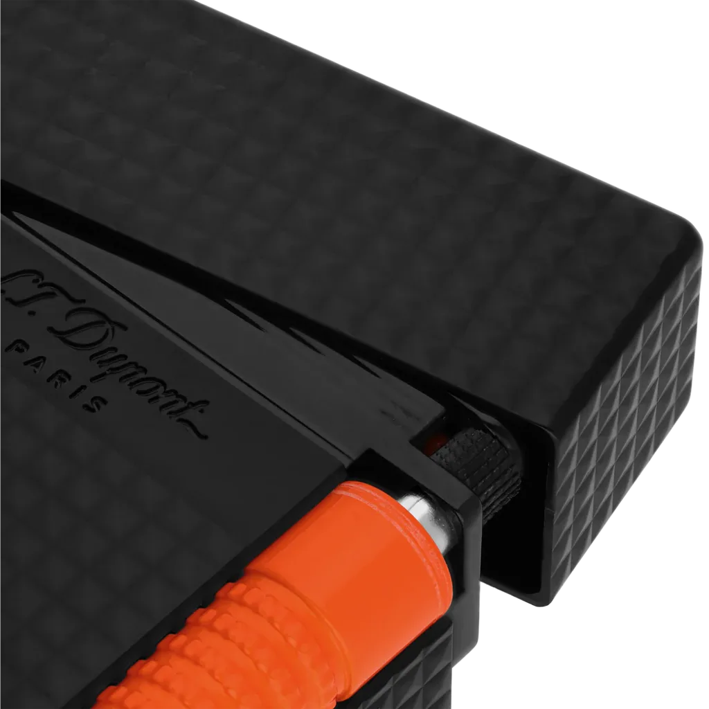 S.T. Dupont Le Grand Lighter – Black & Orange - Image 2