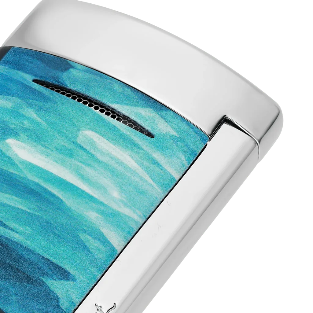S.T. Dupont Minijet Géode Lacquered Lighter – Blue - Image 2