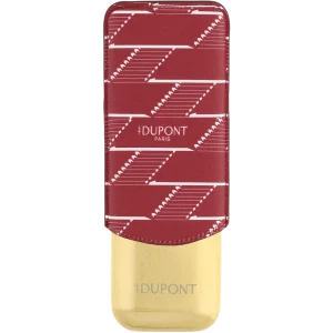 S.T. Dupont Monogram 1872 Double Cigar Case – Burgundy & Gold