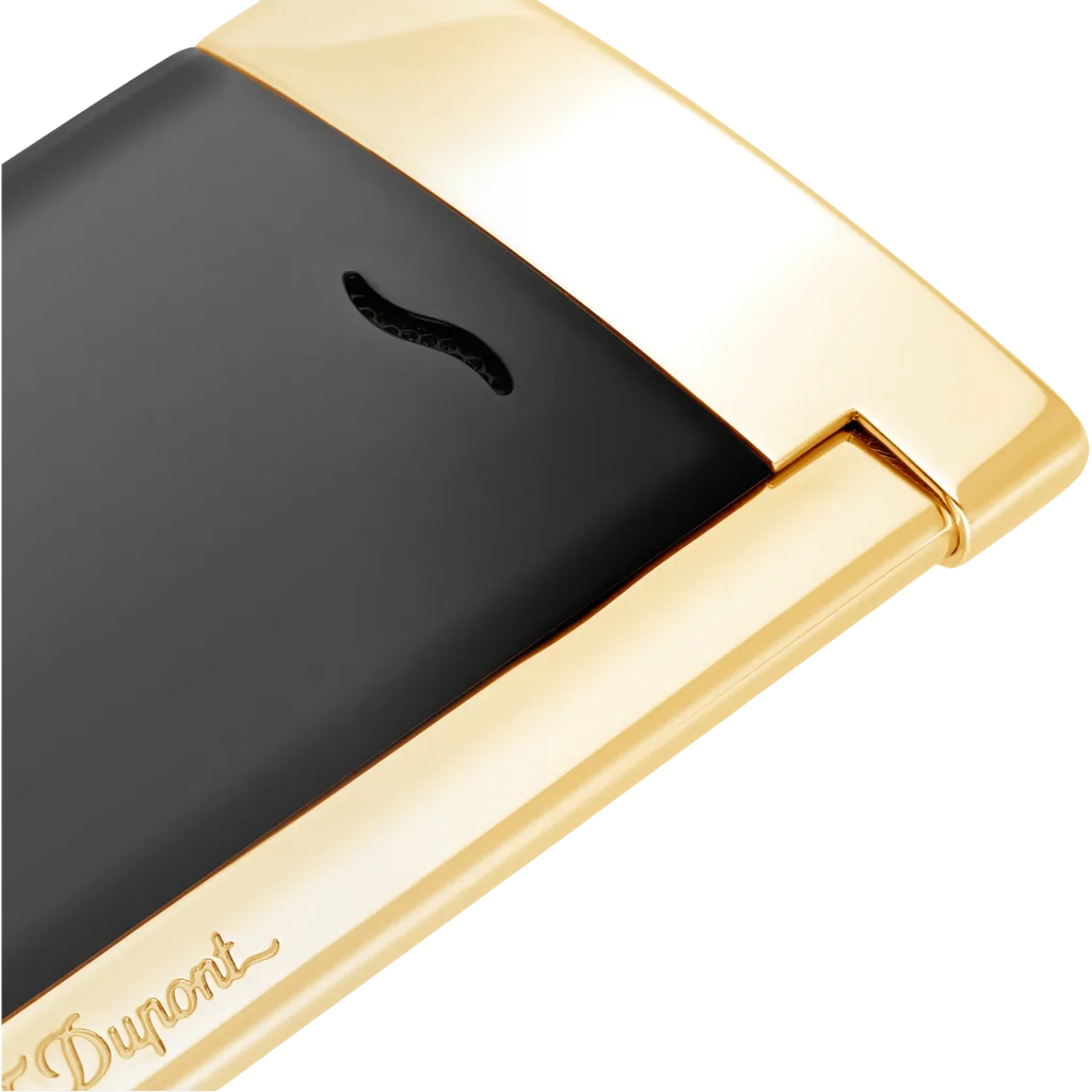 S.T. Dupont Slim 7 Lighter – Black & Gold - Image 2