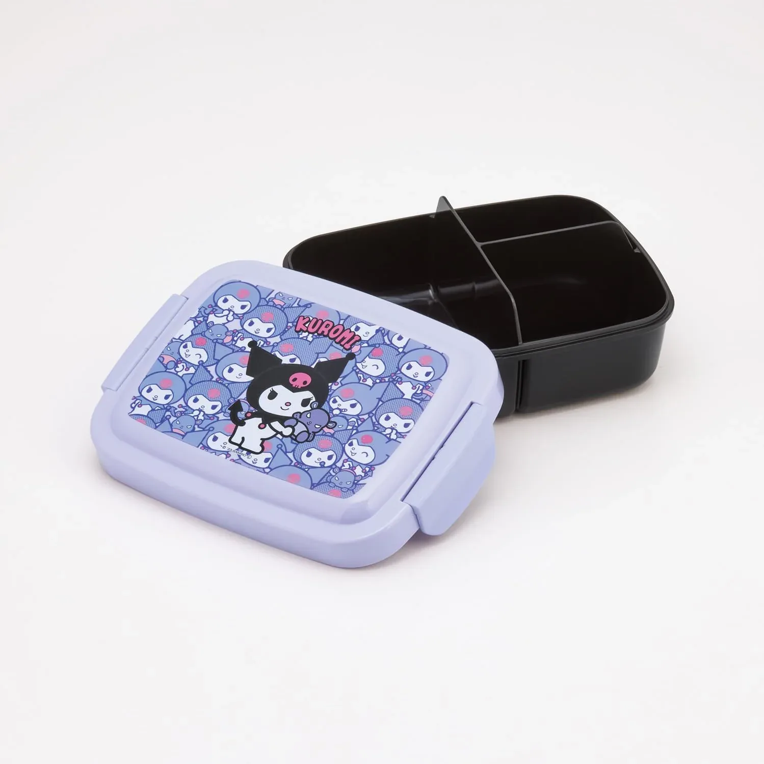 Skater Kids Lunch Box 840Ml Dome Shape Divider Kuromi Ushirou Shiro Japan - Image 2