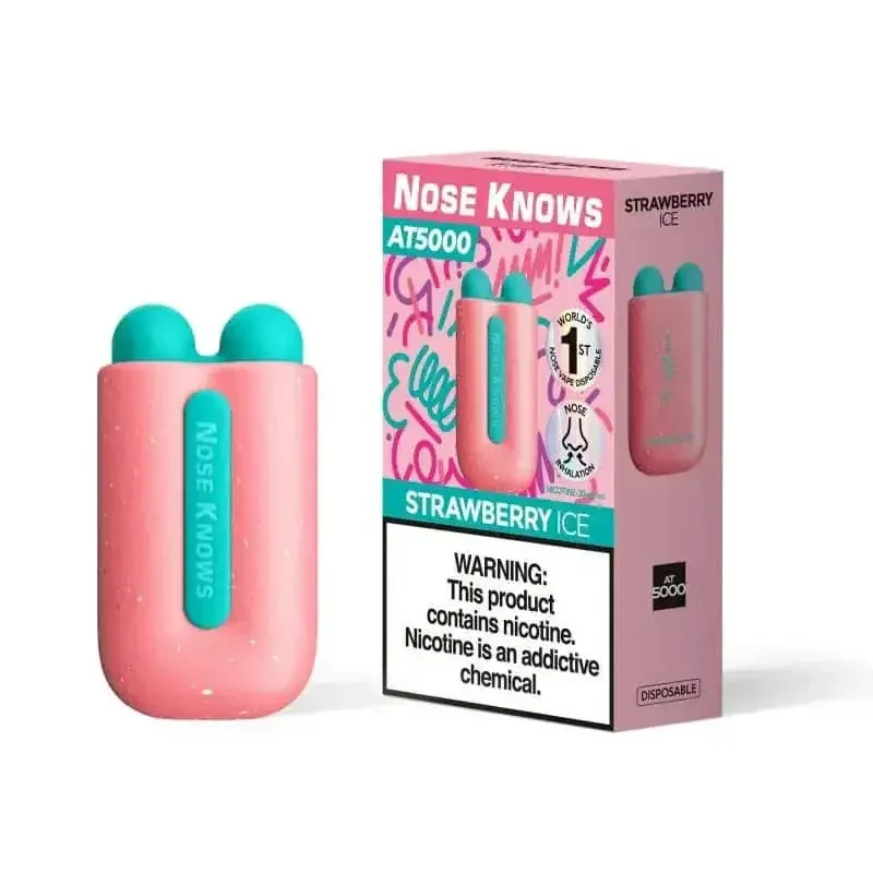 Strawberry Ice - Nose Knows AT5000 Disposable Vape