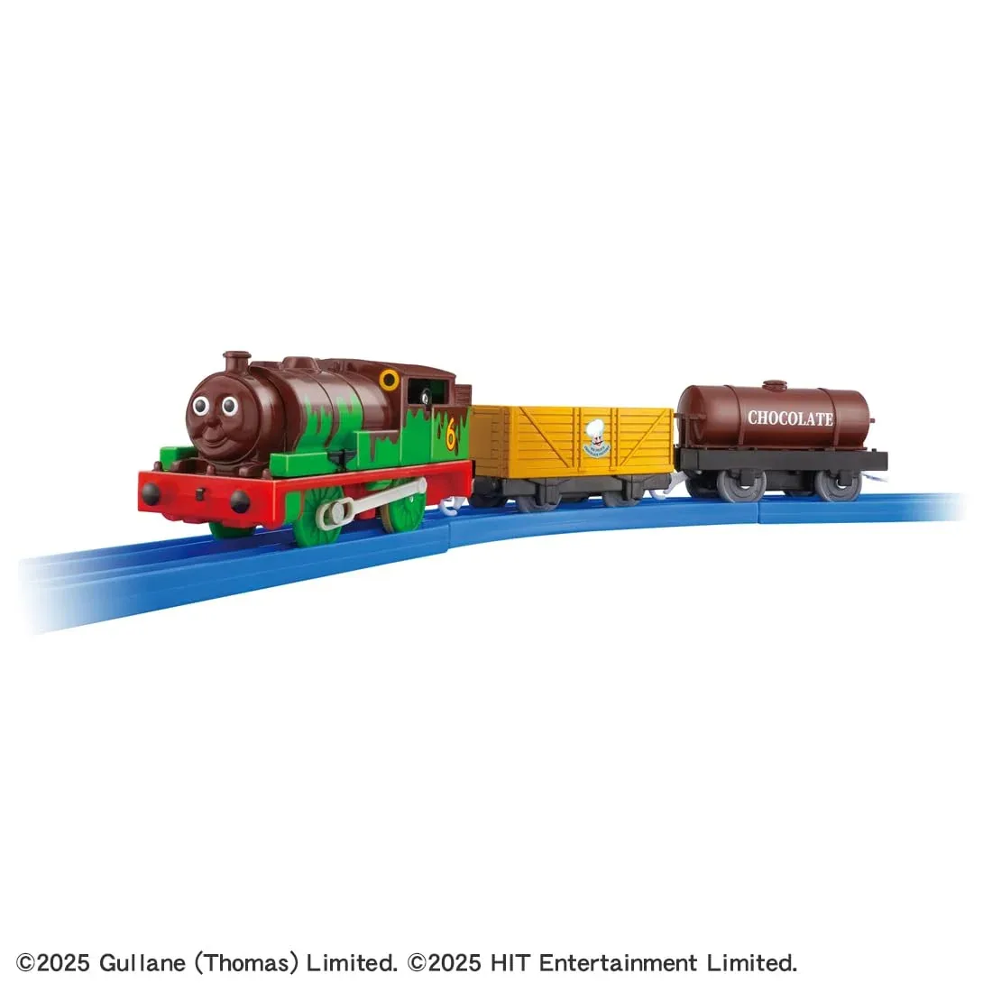 Takara Tomy Plarail Ts-23 Thomas Percy Train Toy with Chocolate Freight Cars - Image 2