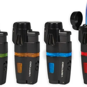 Vertigo Crusher Triple Torch Flame Lighter w/ Cigar Punch