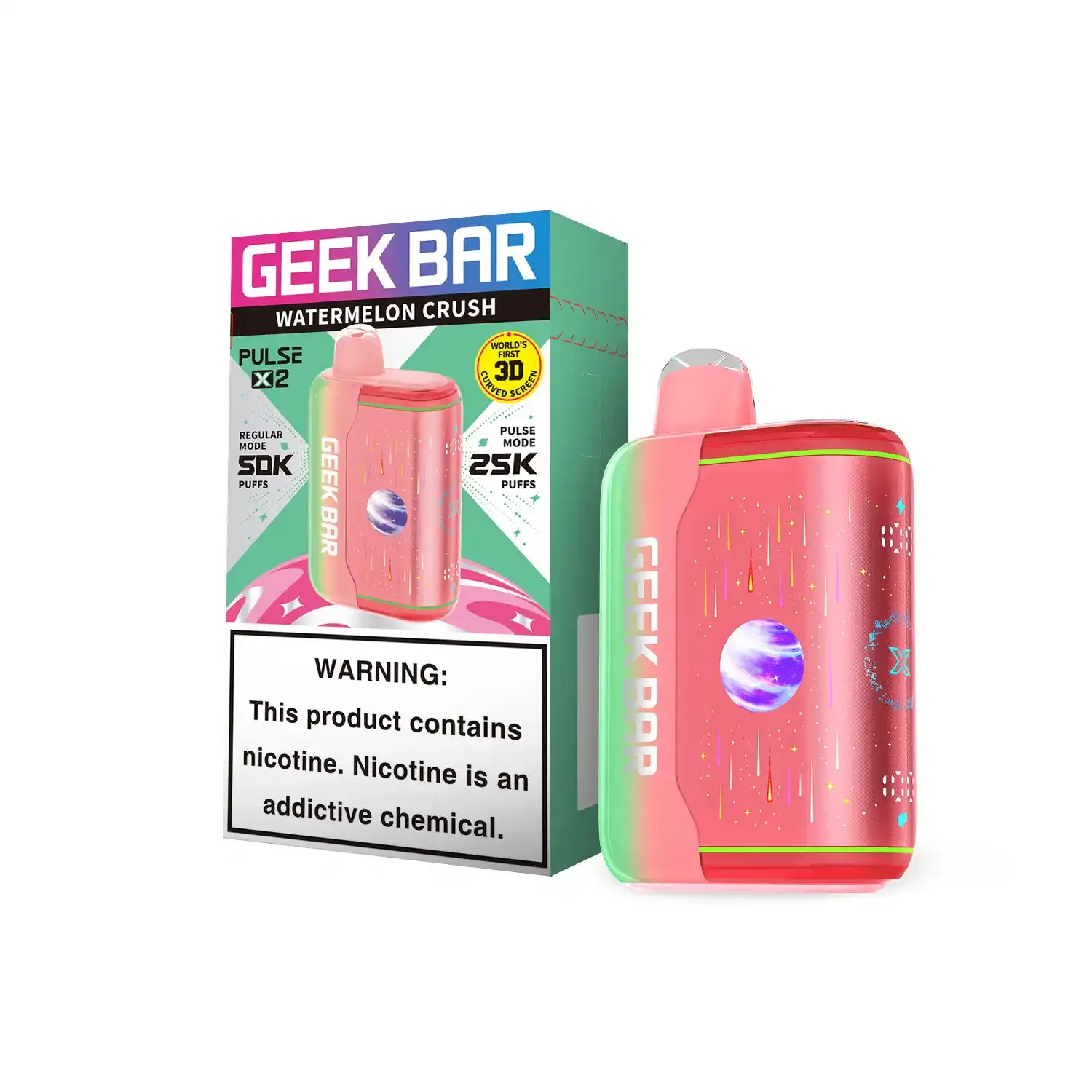 Watermelon Crush - Geek Bar Pulse X 2 50k Disposable Vape