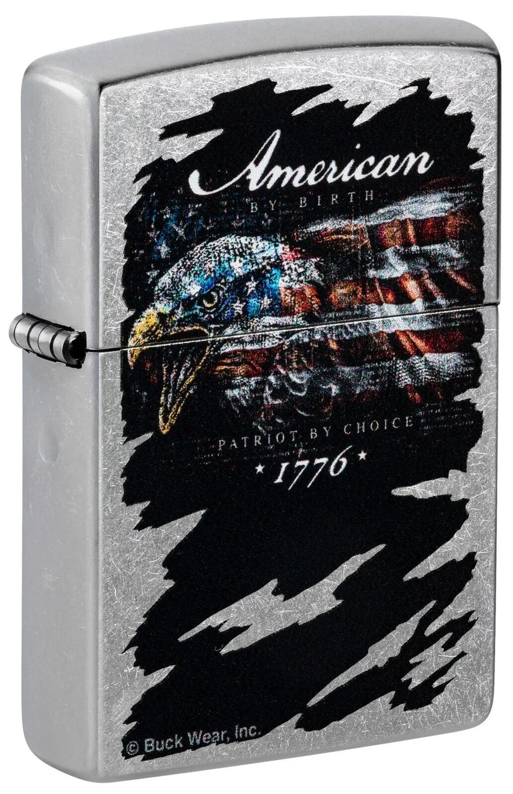 Zippo Lighter - Buckwear™ Design Eagle Flag Street Chrome