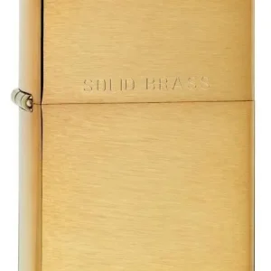 Zippo Lighter - Classic Brushed Engraved Solid Brass