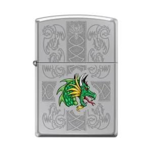 Zippo Lighter - Dazzling Dragon High Polish Chrome