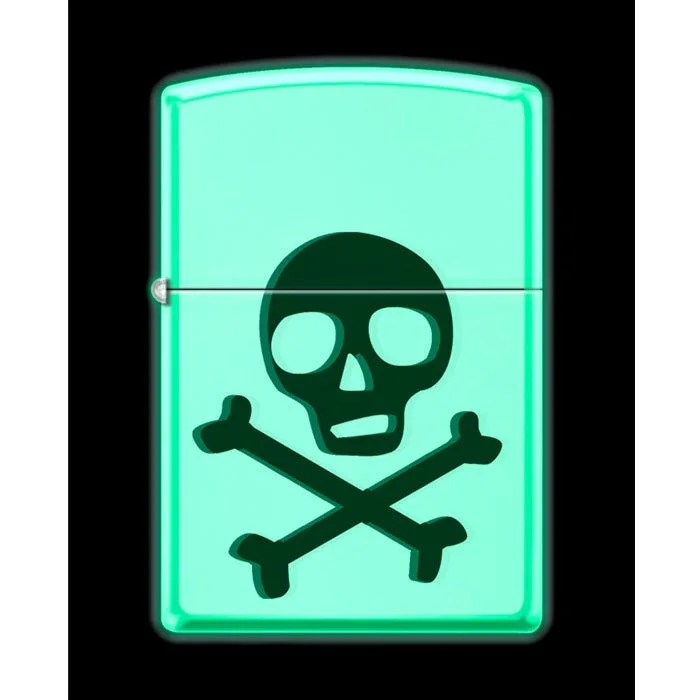 Zippo Lighter - Glow in the Dark Skull & Crossbones - Image 2