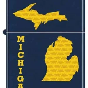 Zippo Lighter - State of Michigan Blue Matte