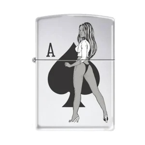 Zippo Lighter - Very Lucky Ace Hi Polish Chrome